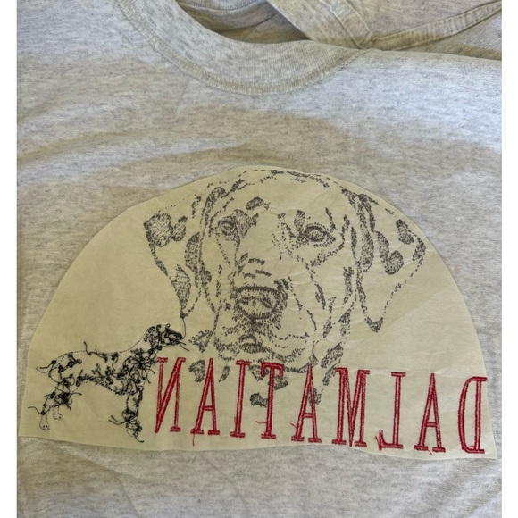 GR8 Dogs Gildan Heather Gray XL Dalmatian Embroidered Short Sleeve Tee - Picture 6 of 7